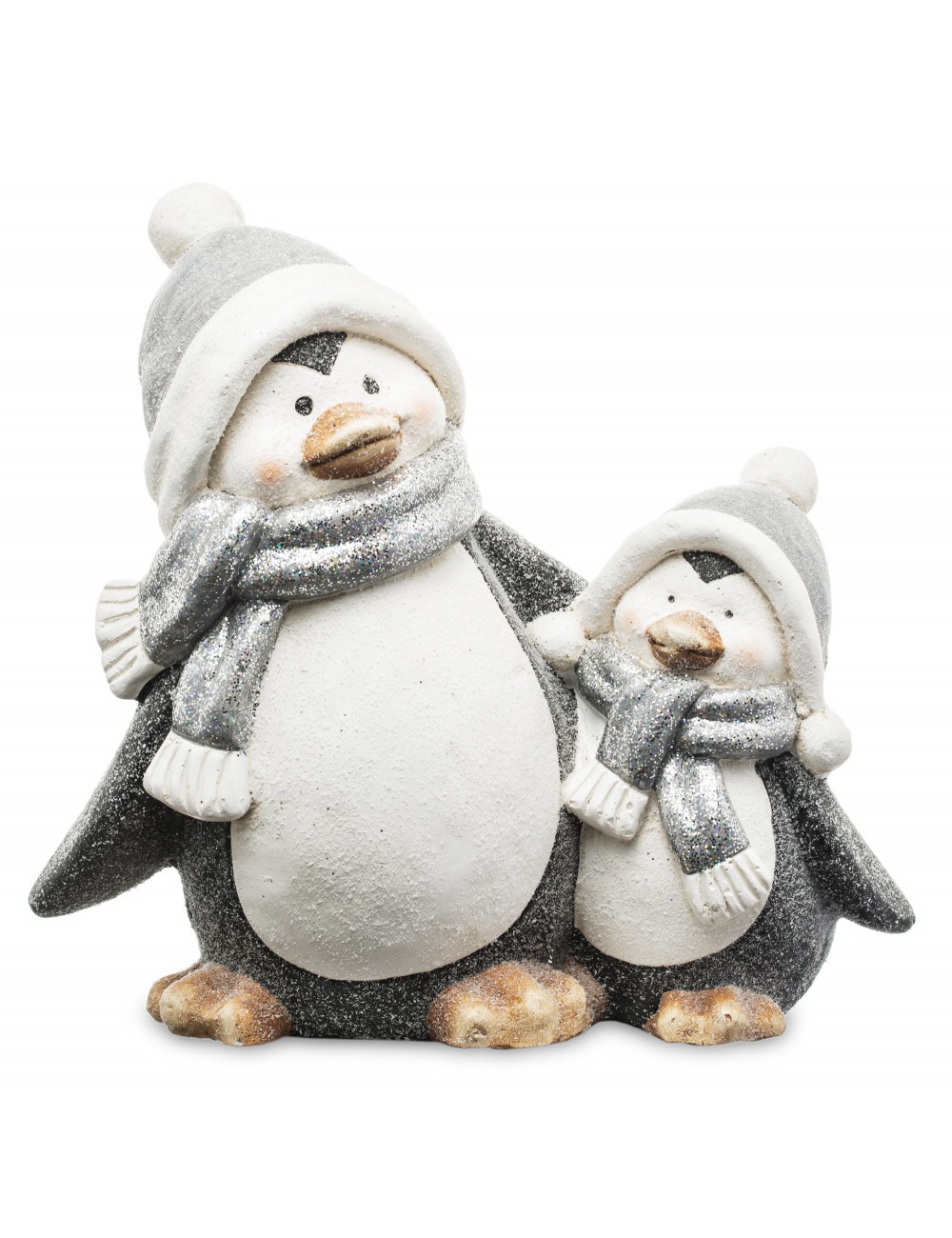 Figurka zimowa dwa PINGWINKI rodzina
