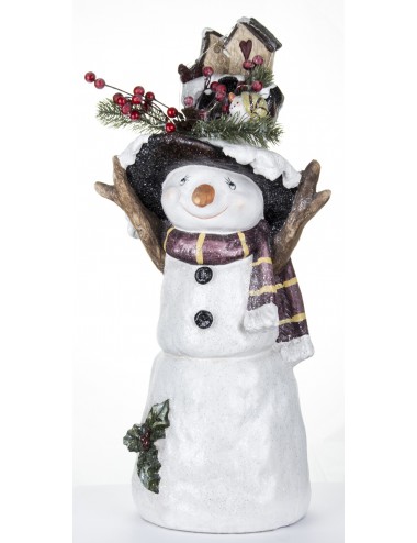 Duża figurka zimowa świąteczna LED BAŁWANEK 65x31 cm