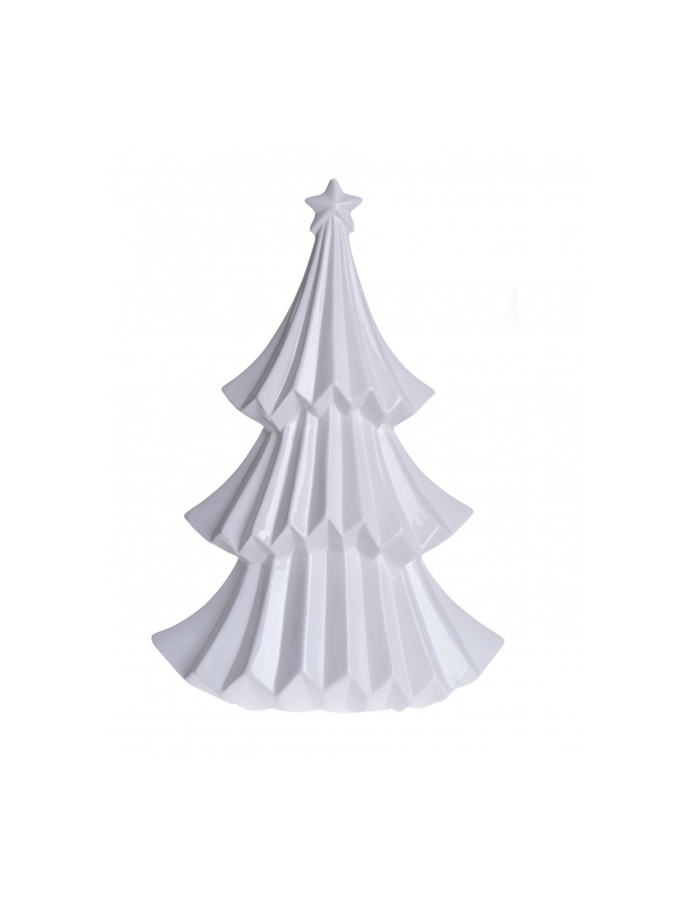 biała ceramiczna choinka dekoracja figurka świąteczna