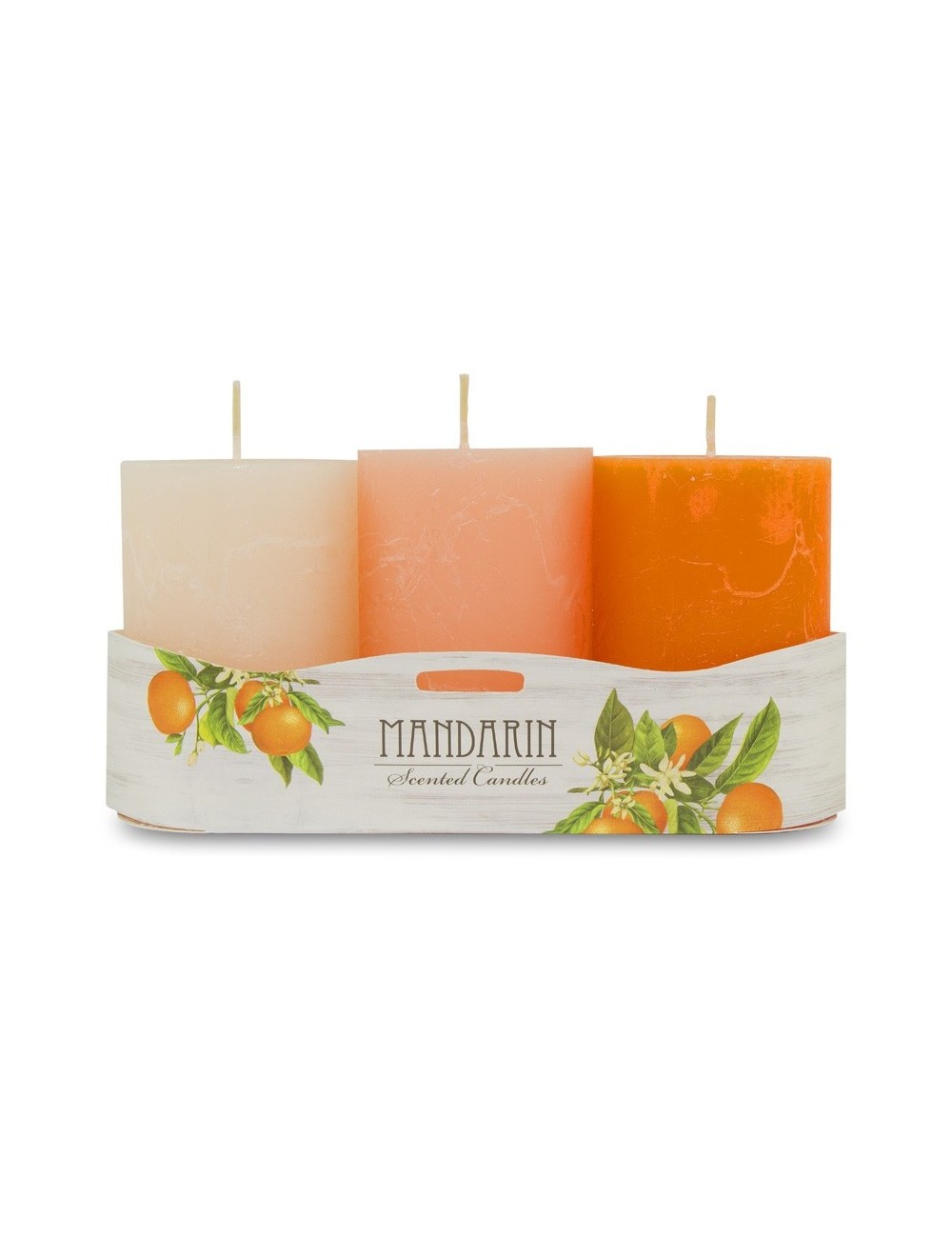 świeca zapachowa 3 pack pomarańczowa mandarynka