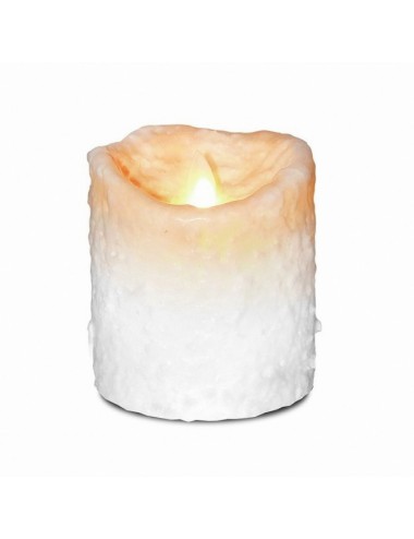 biała świeca led z woskiem ruchomy płomień