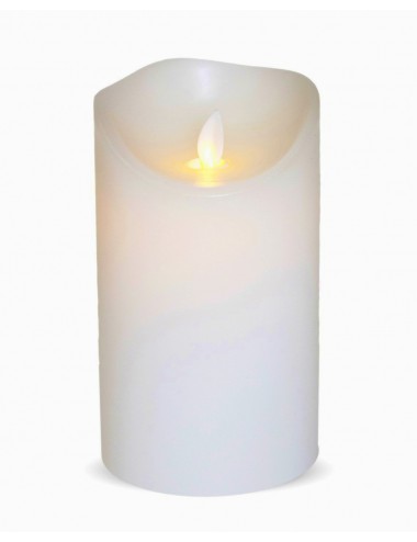 biała klasyczna świeca LED ruchomy płomień ciepłe światło