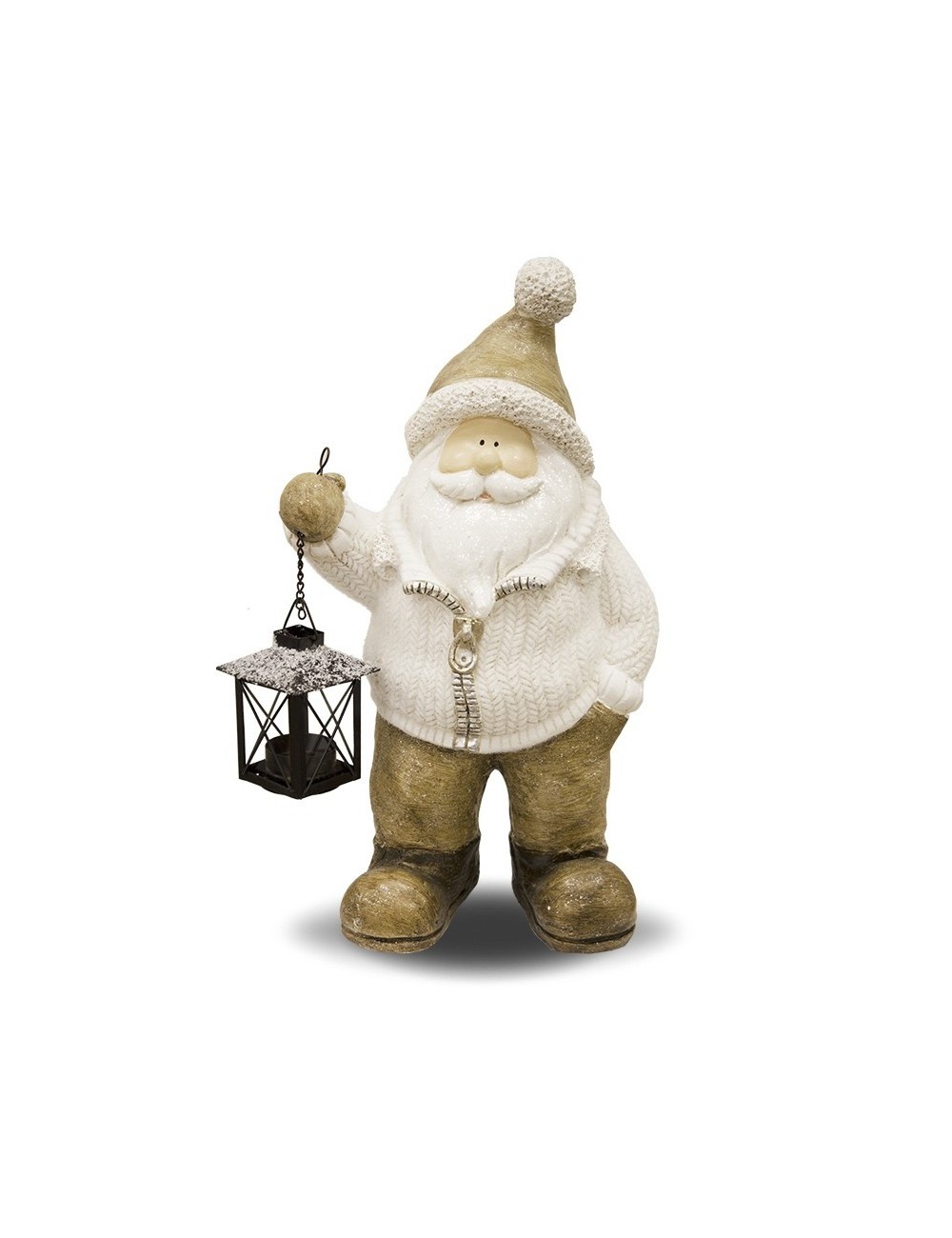 Figurka świąteczna ŚWIĘTY MIKOŁAJ z lampionem 40 cm