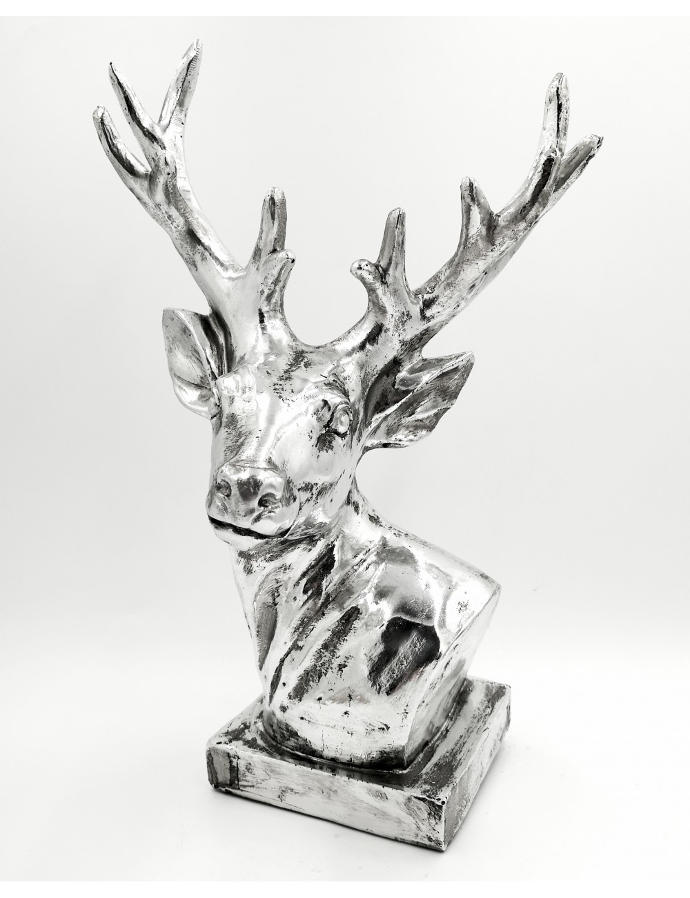 Srebrna figurka zimowa świąteczna RENIFER/JELEŃ popiersie 40,5x25 cm