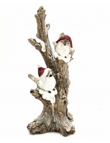Figurka zimowa świąteczna PTASZKI NA GAŁĘZI 30,5x13 cm