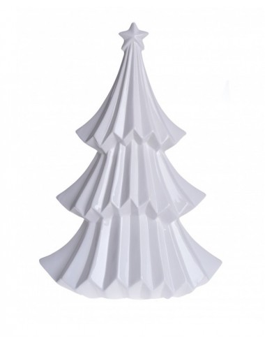 Biała CHOINKA ceramiczna minimalistyczna ozdoba 29,5x22 cm