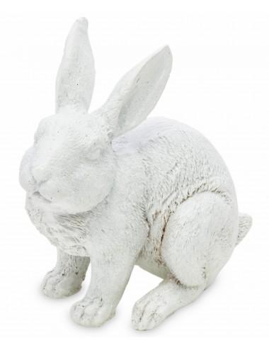 Mała figurka na Wielkanoc BIAŁY KRÓLIK zając z brokatem 9,5x10,5 cm