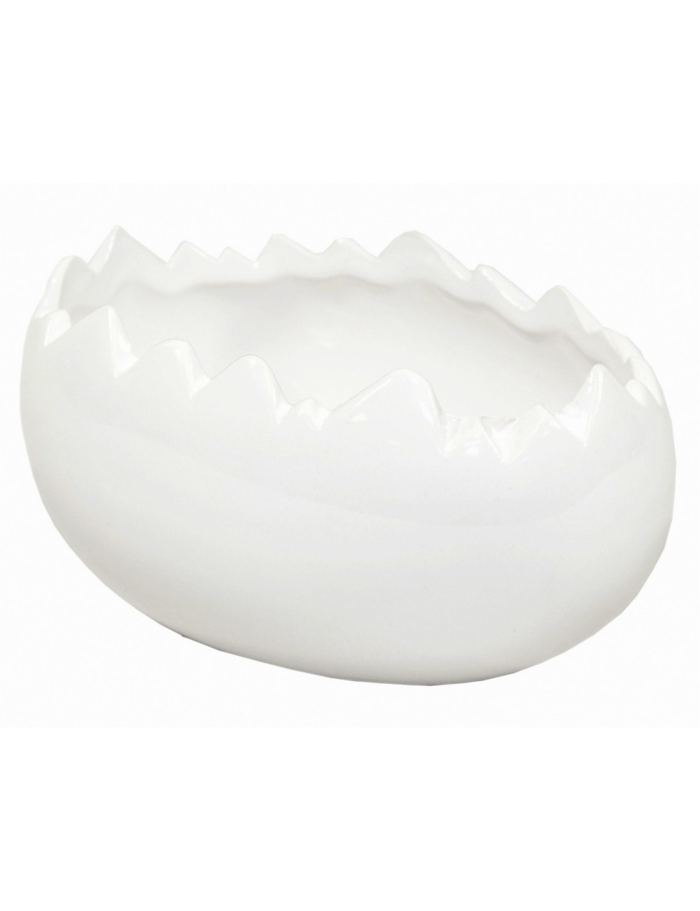 Biała osłonka skorupka jajko na rzeżuchę 13,5x9,5 cm