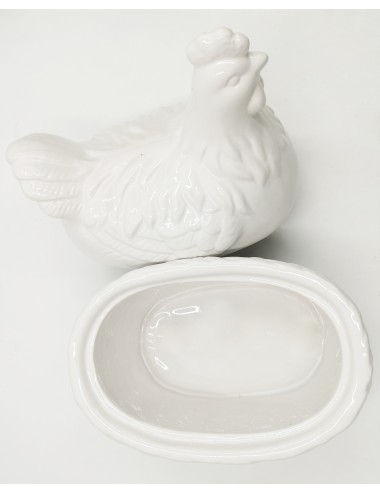 Biała ceramiczna bombonierka wielkanocna KURA 24x20 cm