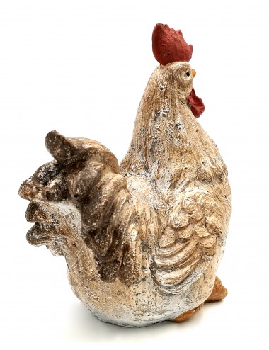 Duża figurka wiosenna wielkanocna KOGUT kura vintage 24x20 cm