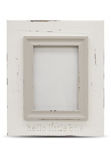 Drewniana foto ramka na zdjęcie biała vintage 24x20 cm