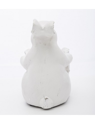 Figurka na Wielkanoc biały królik ZAJĄC i kapusta 23,5x20 cm