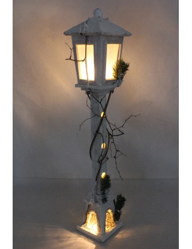 Duży lampion LED biały świąteczny 80x16,5 cm
