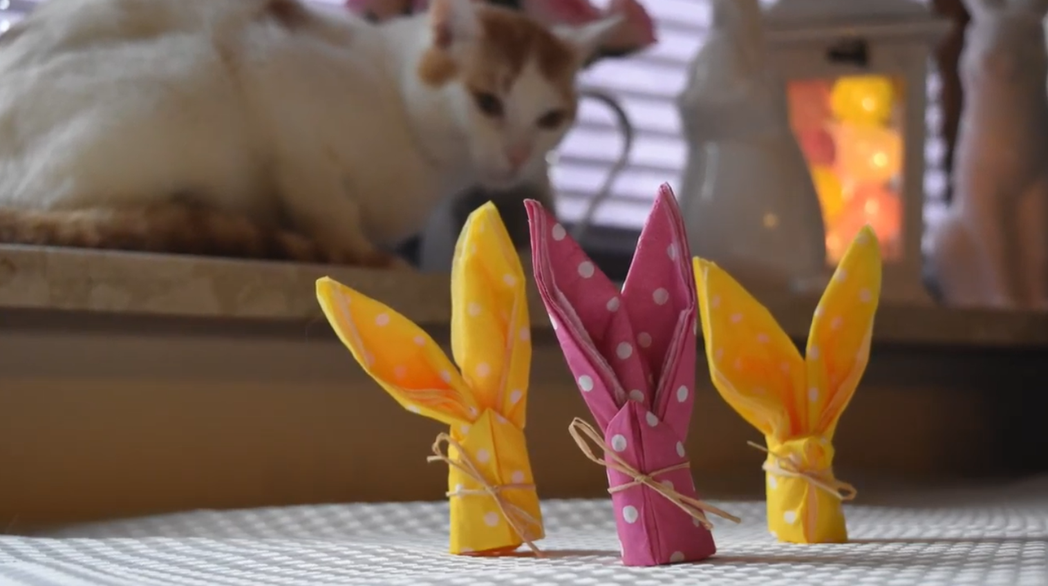 #14 DIY Wielkanocne Origami - jak zrobić Zajączka z Serwetki